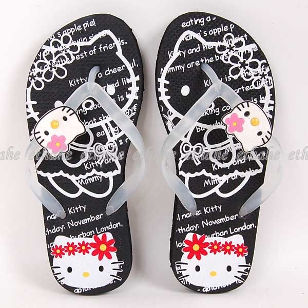 Hello Kitty XL Hello Kitty Thong Flip Flops Slippers